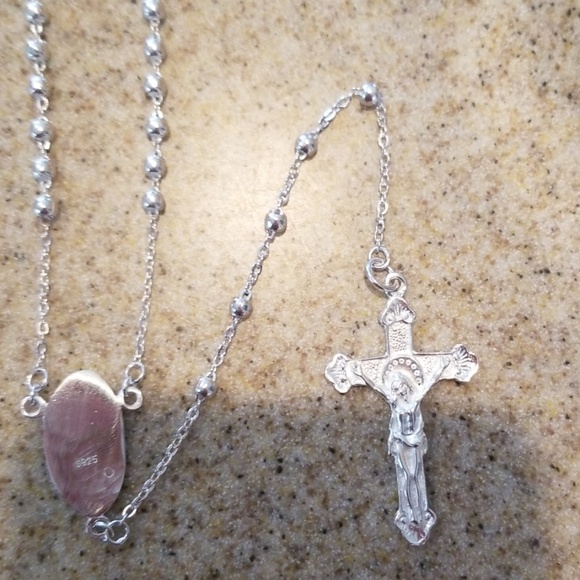 Jewelry - Rosary 925 Stamped Sterling Silver NEW